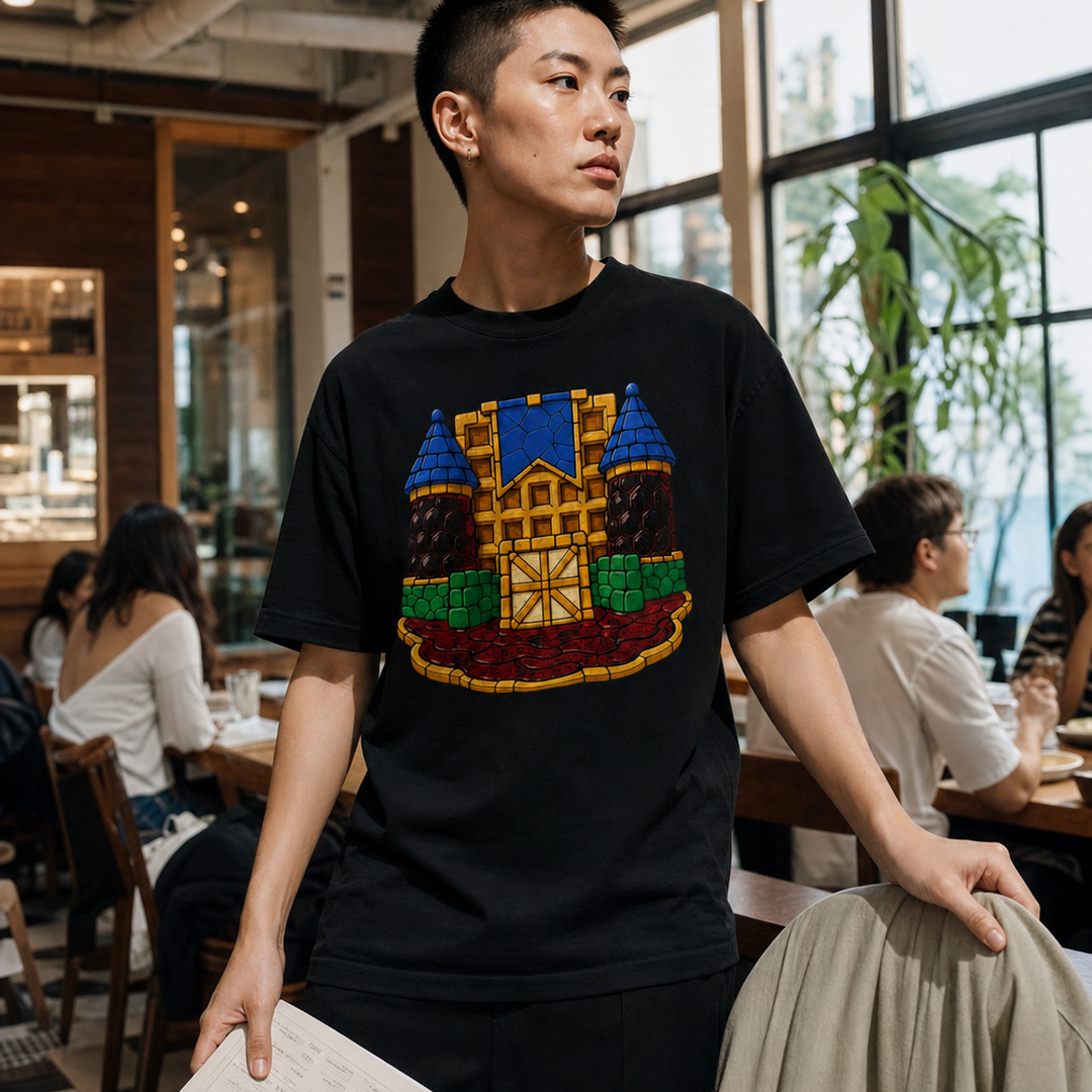 Waffle Fortress Stained Glass Adventure Graphic Tee