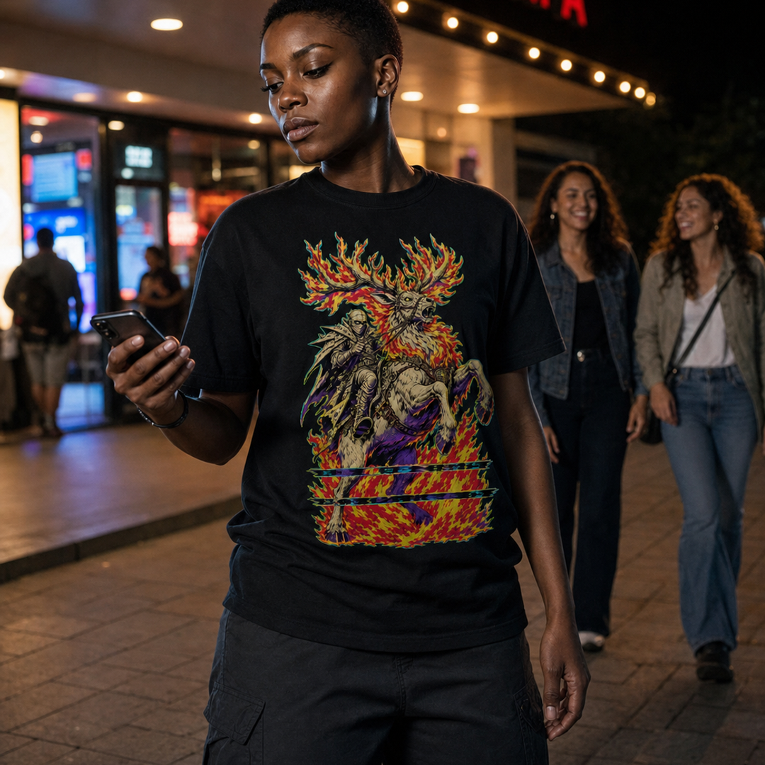 Wildfire Rider VHS Horror Graphic Tee