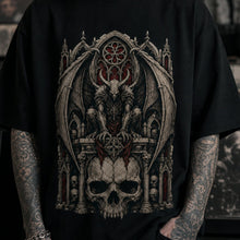 Winged Ossuary Guardian Heavy Oversized Gothic Tee
