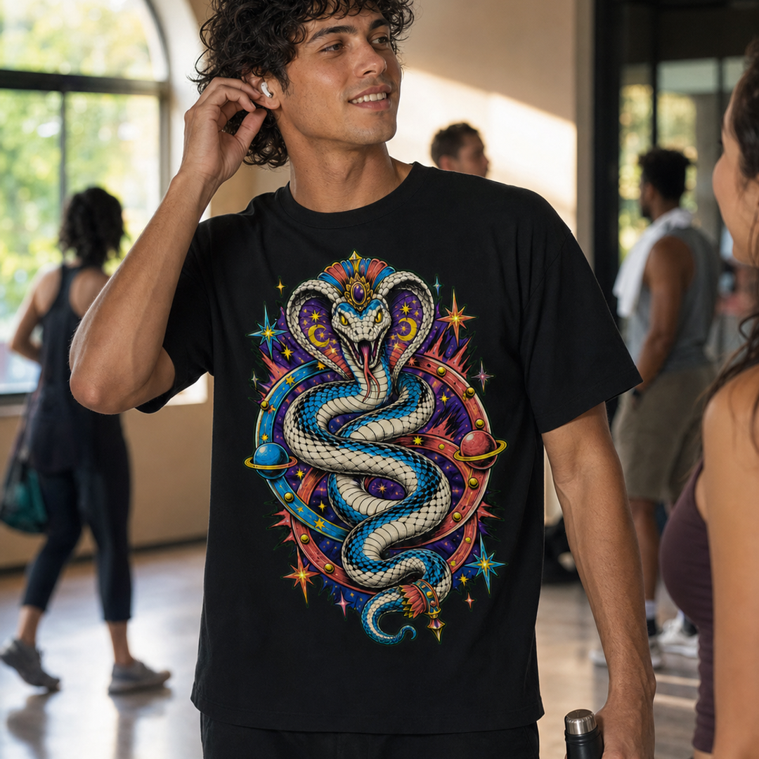 Zero-G Cobra Contortionist Cosmic Sideshow Graphic Tee